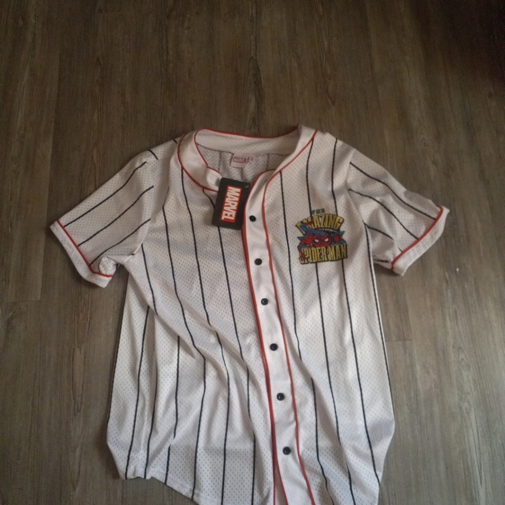 Marvel The Amazing Spider-Man Baseball Jersey Size Large